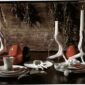 Nymphenburg Branch Candlestick White Bisque Group