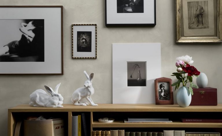 Nymphenburg Porcelain Hares White Bisque