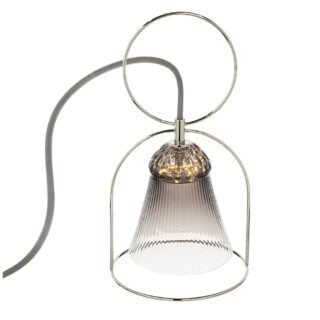 Saint-Louis Crystal Apollo Table Lamp Flannel Grey