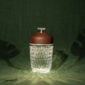 Saint Louis Folia Portable Lamp Dark Wood with Aluminum Finish | Kneen & Co