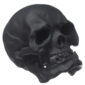 Nymphenburg Skull Small In Black Bisque Detail View