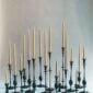 E.R. Butler Biedermeier Candlesticks Oxidized Bronze Finish
