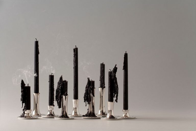 E. R. Butler & Co. Fluted Satin Silver Candlesticks designed by Ted Muehling 2