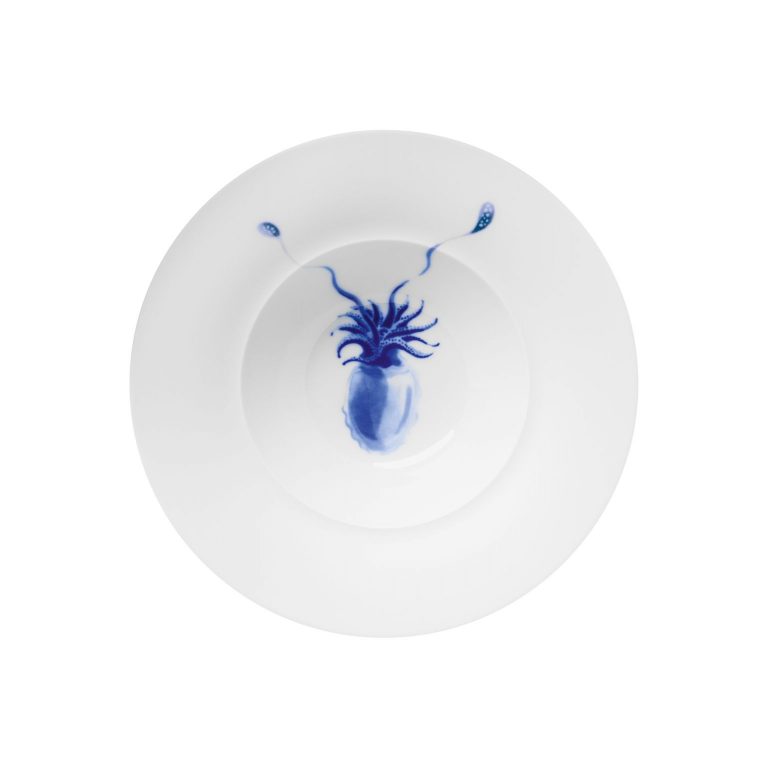 Hering Berlin Ocean Cuttlefish Rim Soup Bowl Hering Berlin Ocean Cuttlefish Rim Soup Bowl