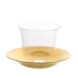 Lobmeyr Lily Mokka Cup and Saucer in Gilt Brass at Kneen & Co.