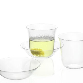 Lobmeyr Lily Tea Cup and Saucer at Kneen & Co. Designer Crystal