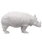 Nymphenburg Rhinoceros Clara in White Glazed