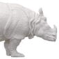 Nymphenburg Rhinoceros Clara in White Glazed Close Up
