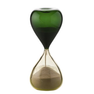Venini Clessidre Hourglass Apple Green and Straw Yellow