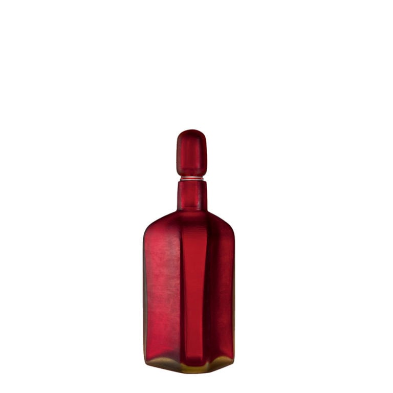 Venini Bottiglie Incise Bottle Raspberry