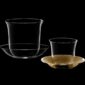Lobmeyr Lily Tea Cup and Saucer and Espresso Cup and Saucer