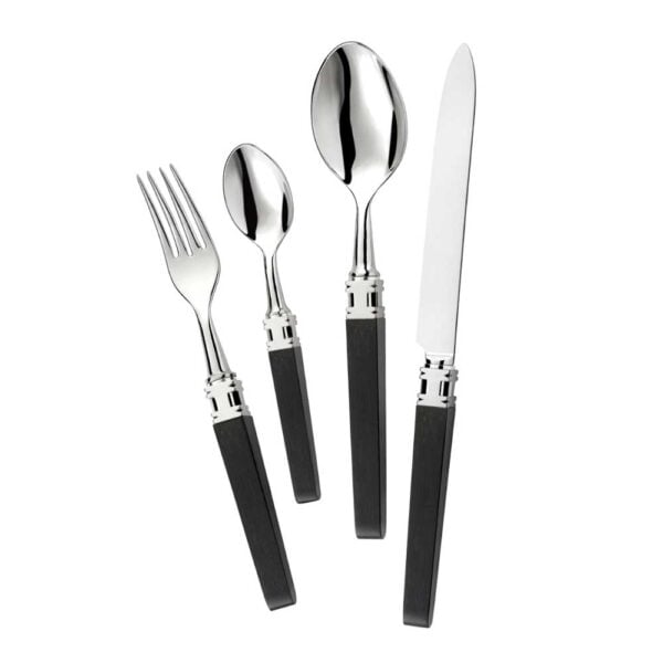 Alain Saint-Joanis Ingrid Ebony Silver Plated Place Setting