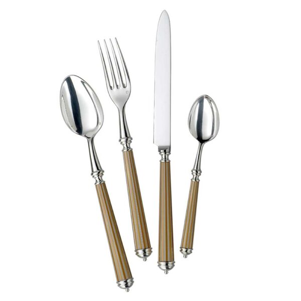 Alain Saint-Joanis Lignes Gold Silver Plated Place Setting Alain Saint-Joanis Lignes Gold Silver Plated Place Setting
