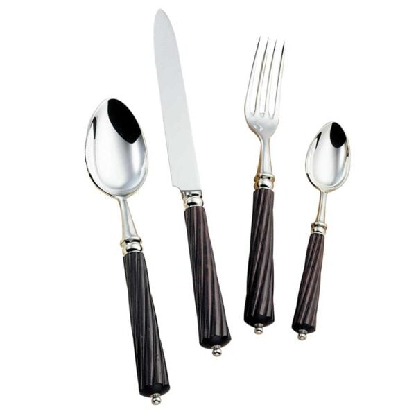 Alain Saint Joanis Montana Ebony Silver Plated Place Setting
