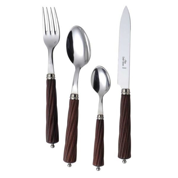 Alain Saint-Joanis Oregon Rosewood Stainless Steel Place Setting