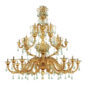 Venini Diamantei 21-Light Chandelier Amber