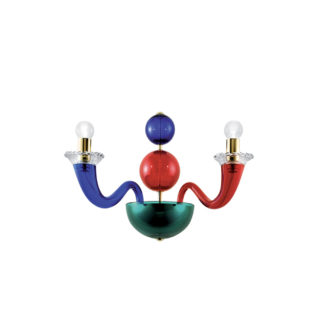 Venini Gio Ponti 2-Light Wall Sconce Multicolor