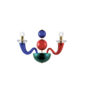 Venini Gio Ponti 2-Light Wall Sconce Multicolor