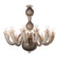 Venini Gio Ponti 12-Light Chandelier Opaline Grey