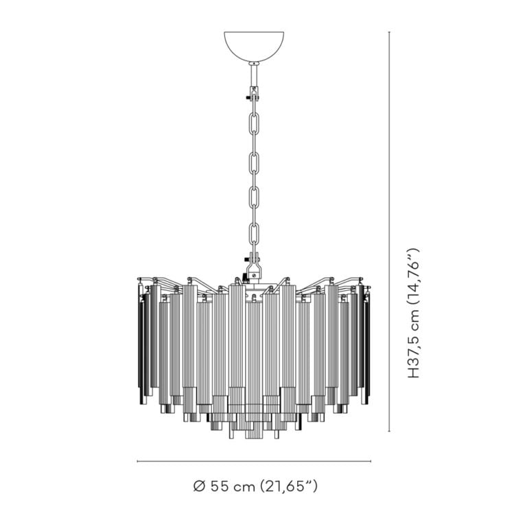 Venini Nastri Chandelier Scale