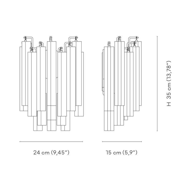 Venini Triboli Wall Sconce Scale