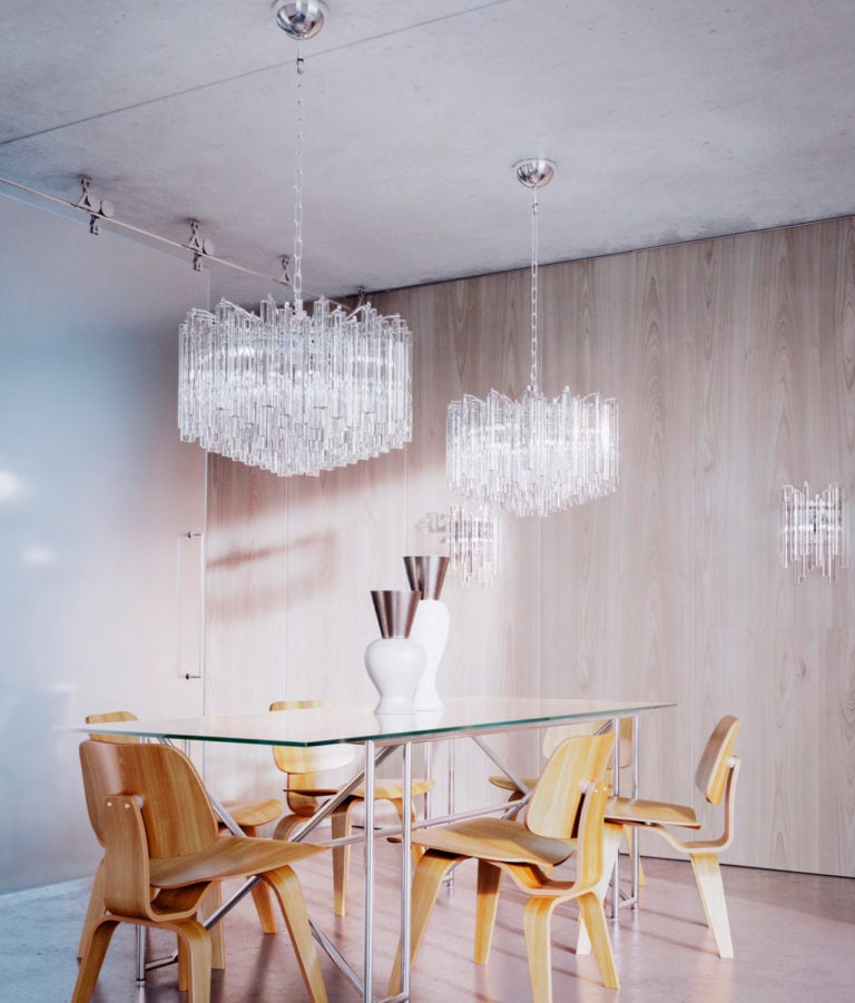 Venini Triboli Chandelier Mood