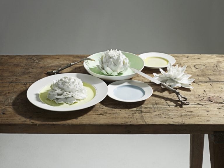 Nymphenburg Lotos Bisque Rimmed Colored Center Dinnerware Nymphenburg Lotos Bisque Rimmed Colored Center Dinnerware