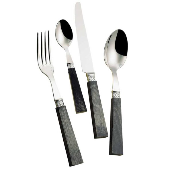 Alain Saint-Joanis Arlequin Black Stainless Steel Place Setting Alain Saint-Joanis Arlequin Black Stainless Steel Place Setting