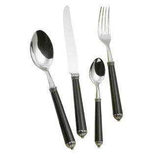 Alain Saint-Joanis Berlin Black Silver Plated Place Setting