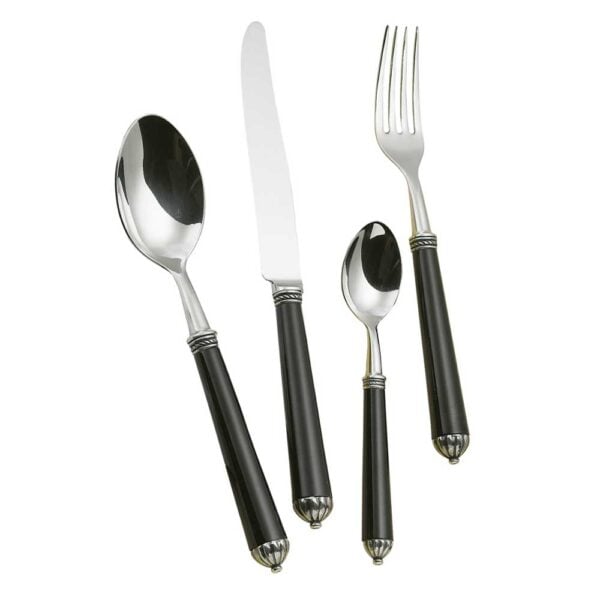 Alain Saint-Joanis Berlin Black Silver Plated Place Setting