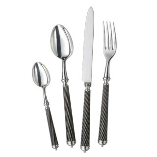 Alain Saint-Joanis Cable Black Silver Plated Place Setting
