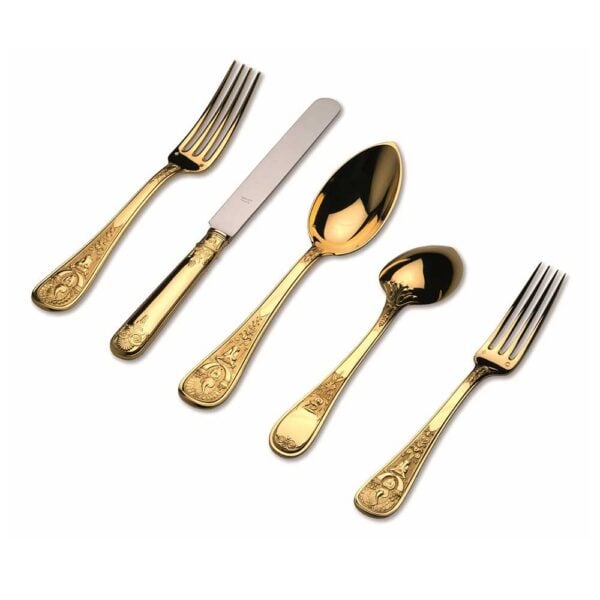 Odiot Laetitia Five Piece Place Setting Vermeil Odiot Laetitia Five Piece Place Setting Vermeil