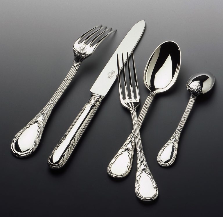 Odiot Marie-Antoinette Five Piece Place Setting Sterling Silver Odiot Marie-Antoinette Five Piece Place Setting Sterling Silver
