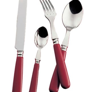 Alain Saint Anglais Claret Five Piece Place Setting Stainless Steel