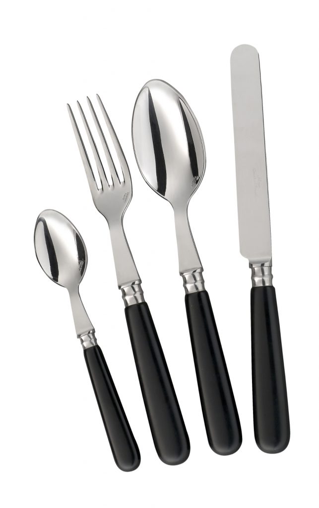 Alain Saint Anglais Black Five Piece Place Setting Stainless Steel Alain Saint Anglais Black Five Piece Place Setting Stainless Steel