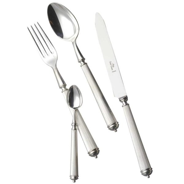 Alain Saint-Joanis Moire Silver Plated Place Setting Alain Saint-Joanis Moire Silver Plated Place Setting