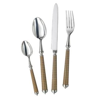 Alain Saint-Joanis Quadrille Gold Silver Plated Place Setting