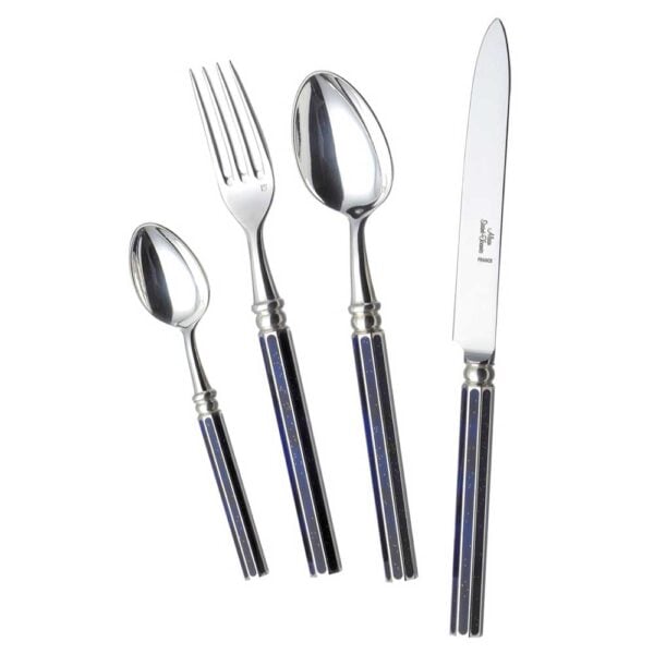 Alain Saint-Joanis Royal Blue Silver Plated Place Setting Alain Saint-Joanis Royal Blue Silver Plated Place Setting