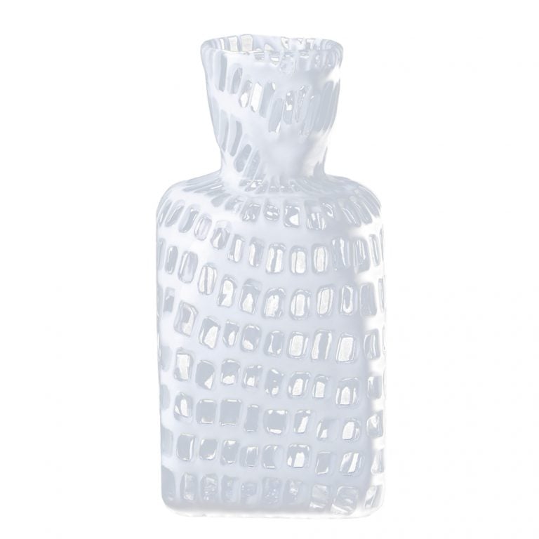 Venini White Occhi Vase
