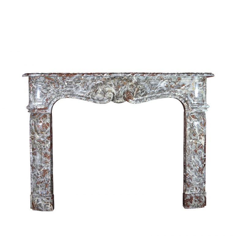A Louis XV Belgian D'Ardenne Marble Fireplace Surround A Louis XV Belgian D'Ardenne Marble Fireplace Surround