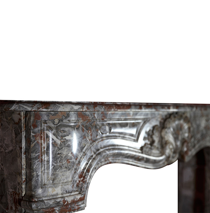A Louis XV Belgian D'Ardenne Marble Fireplace Surround 3 A Louis XV Belgian D'Ardenne Marble Fireplace Surround 3