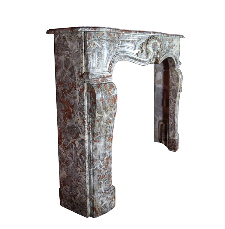 A Louis XV Belgian D'Ardenne Marble Fireplace Surround 5 A Louis XV Belgian D'Ardenne Marble Fireplace Surround 5