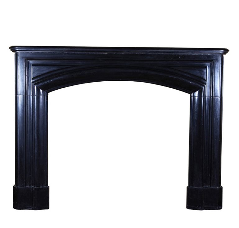 A Louis XIV Style Black Noir de Mazy Marble Fireplace Surround A Louis XIV Style Black Noir de Mazy Marble Fireplace Surround