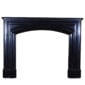 A Louis XIV Style Black Noir de Mazy Marble Fireplace Surround