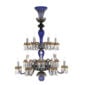 Saint-Louis Crystal Arlequin 18-Light Chandelier Colored