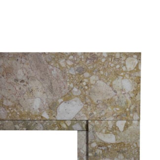 An Art Deco Breche Marble Fireplace Surround 2