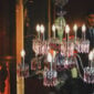 Saint-Louis Crystal Arlequin 12-Light Chandelier Amethyst and Chartreuse