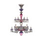 Saint-Louis Crystal Arlequin 18-Light Chandelier Amethyst and Purple