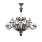 Saint-Louis Crystal Arlequin 24-Light Chandelier Black and Clear
