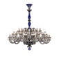 Saint-Louis Crystal Arlequin 36-Light Chandelier Dark Blue and Black